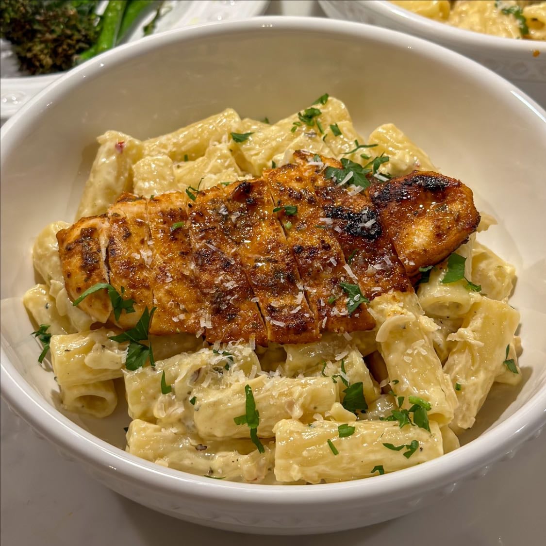Mustard chicken Alfredo