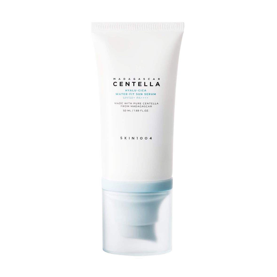 centella hyalu-cica water - skin1004 - SPF50, contiene ácido hialuronico, absorción rápida sin sensación grasosa