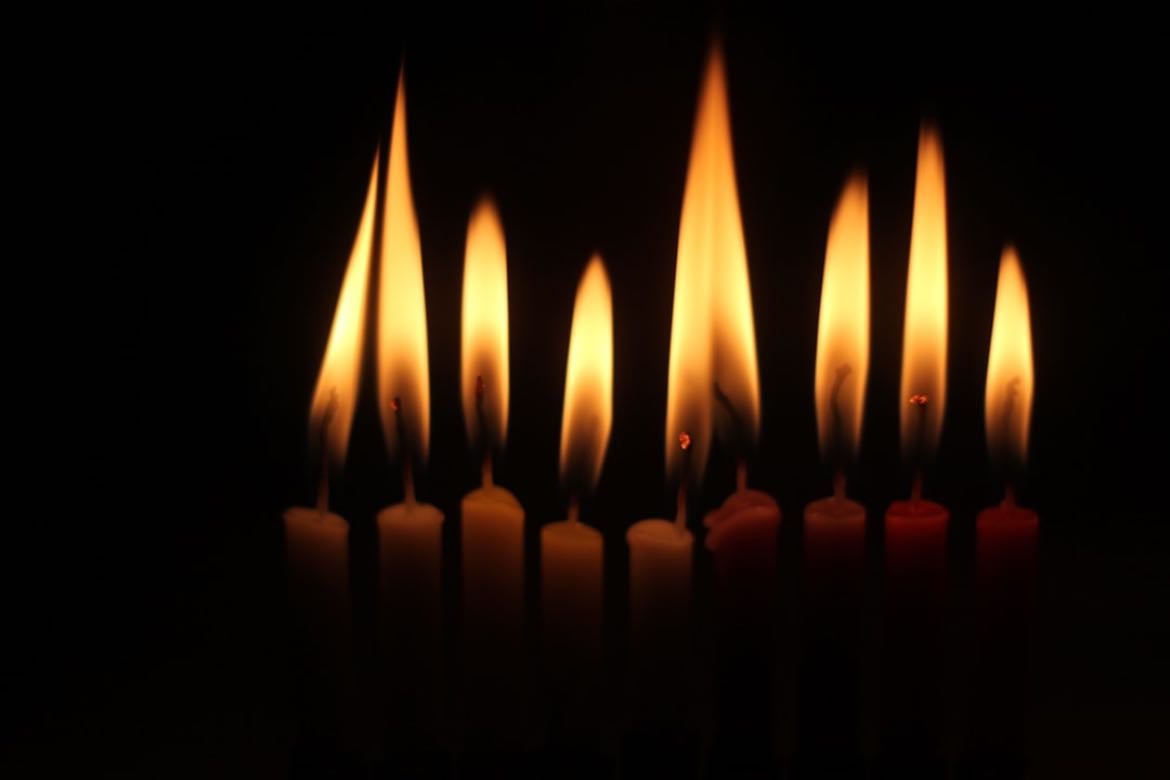 dancing candle flame