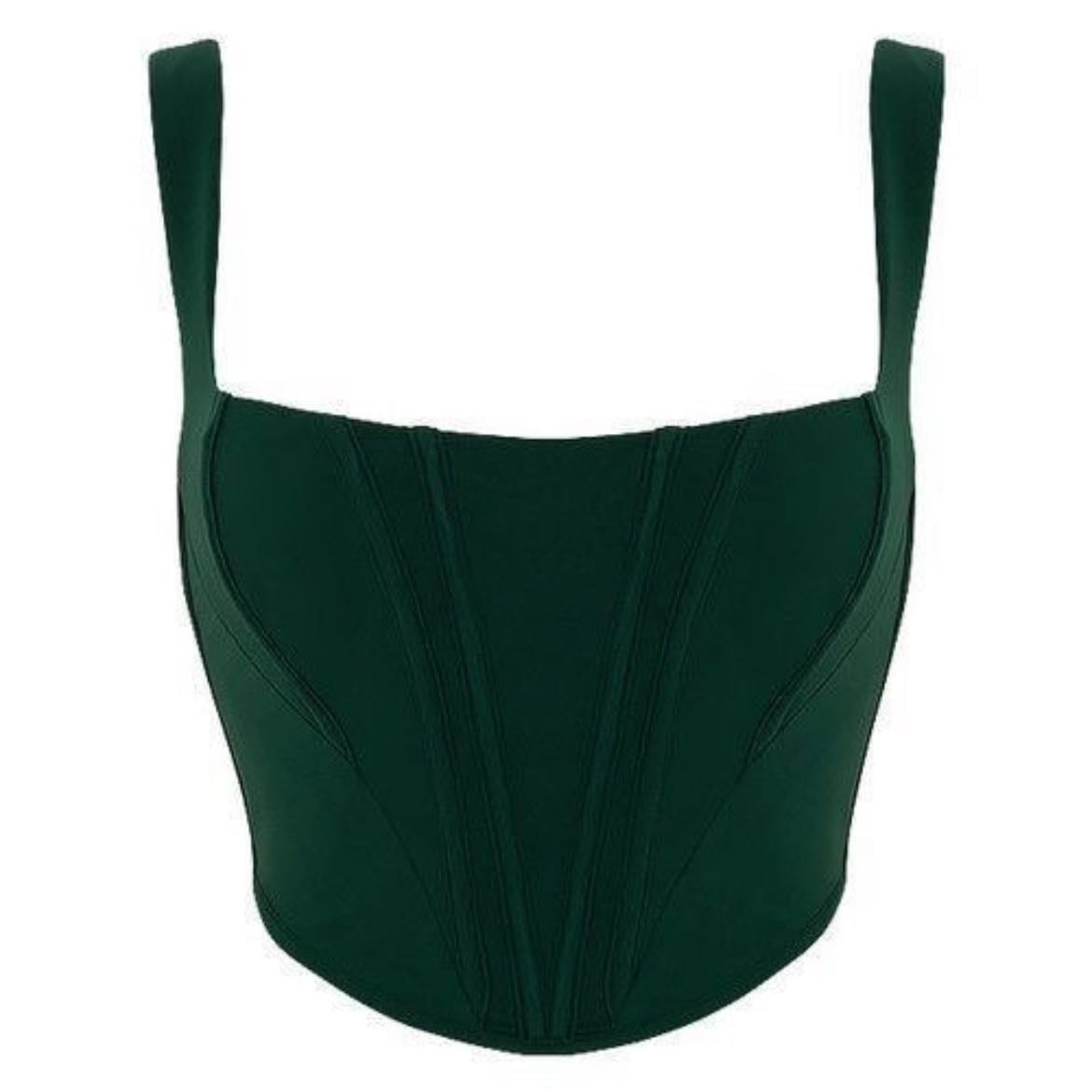 Crop top corset verde