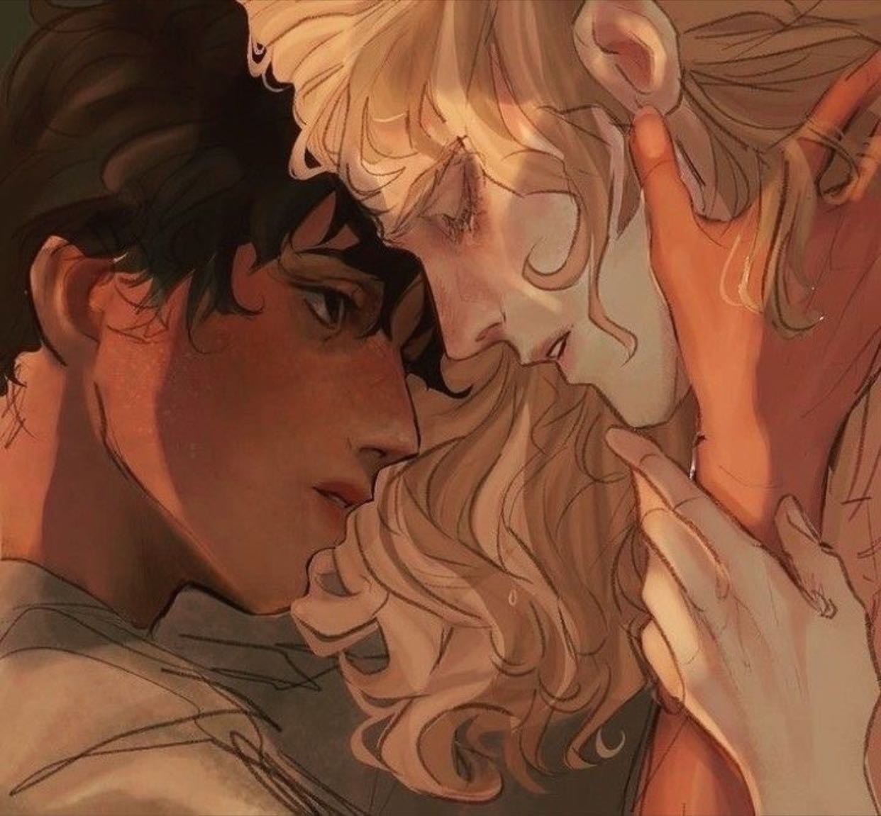 the song of achilles - I could recognize him by touch alone, by smell; I would know him blind, by the way his breaths came and his feet struck the earth. I would know him in death, at the end of the world.