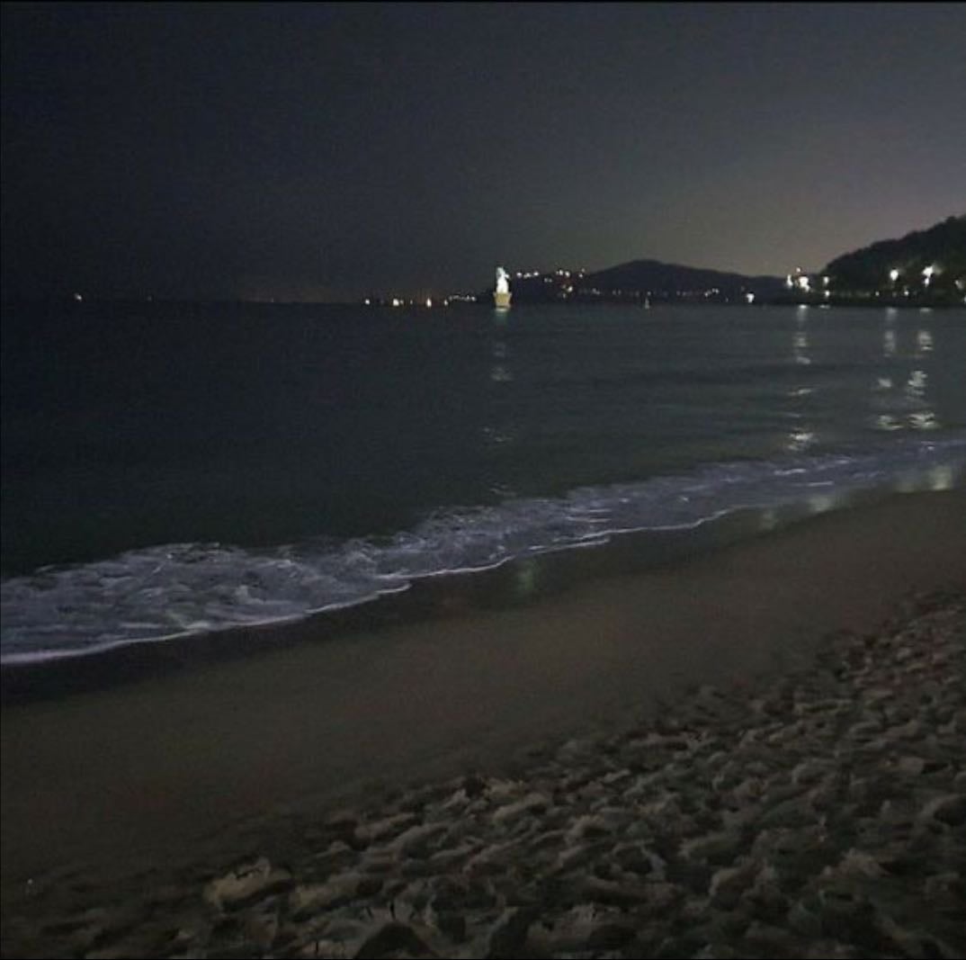 praia de noite - pizza vinho e cigarro