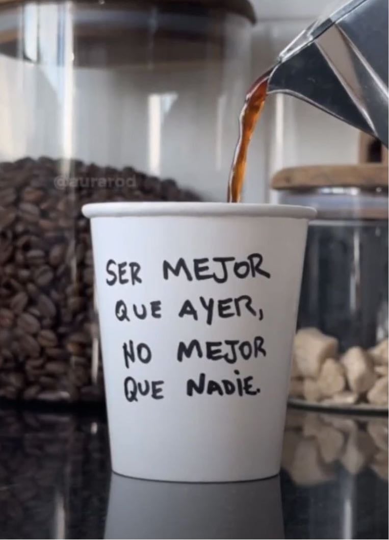 ser mejor que ayer, no mejor que nadie.