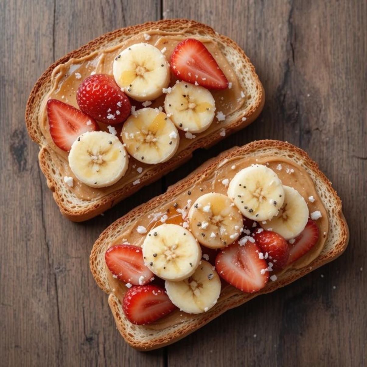 Pan Tostado y fruta