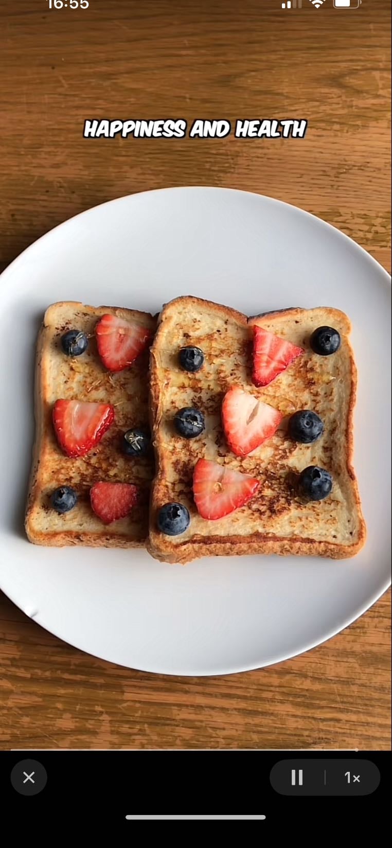 French toast - Add 1 egg, 100ml milk, cinnamon, vanilla extract to a bowl and mix. Dip bread into the mixture and cook. Add fruit, golden syrup and cinnamon.