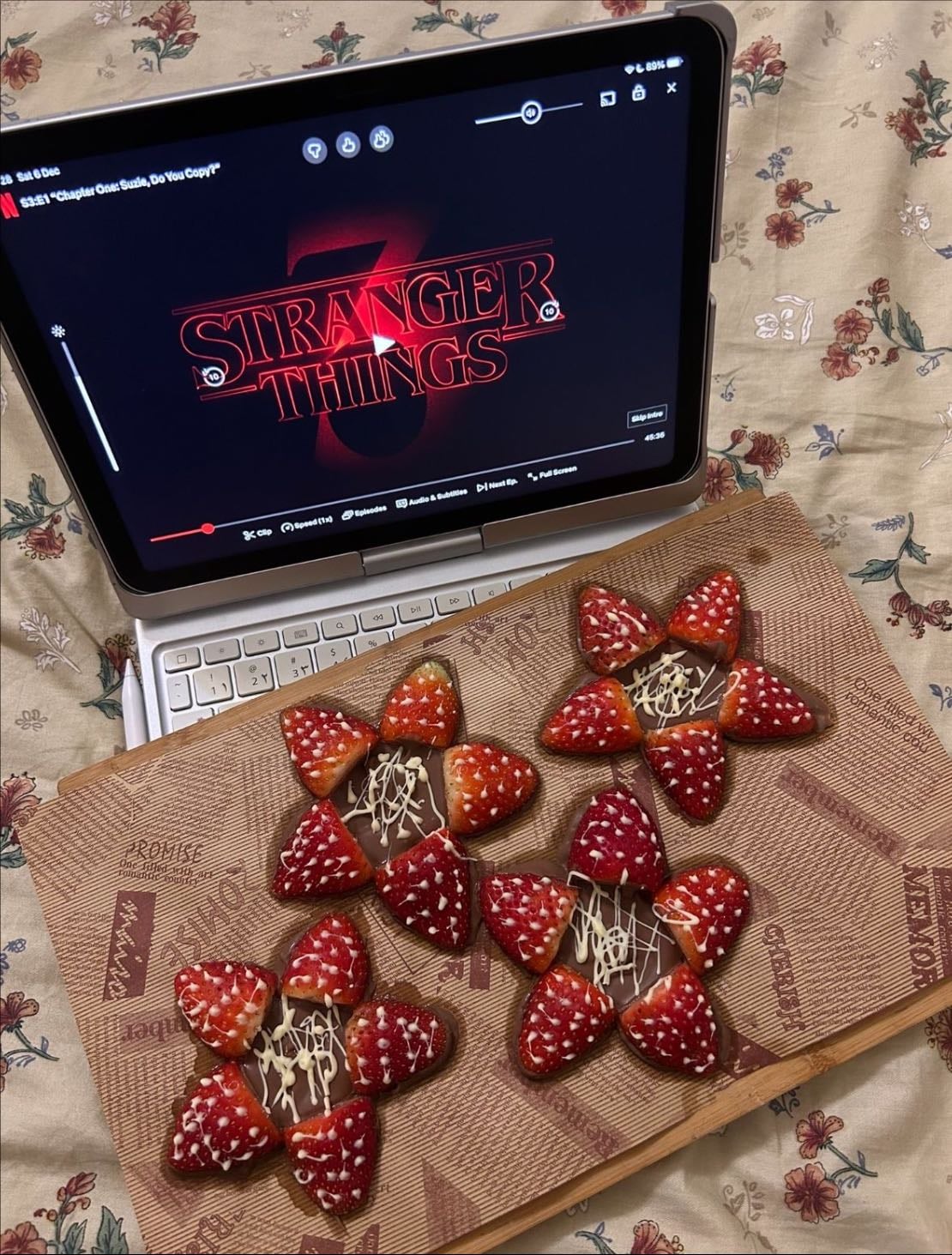 Demogorgan covered strawberries