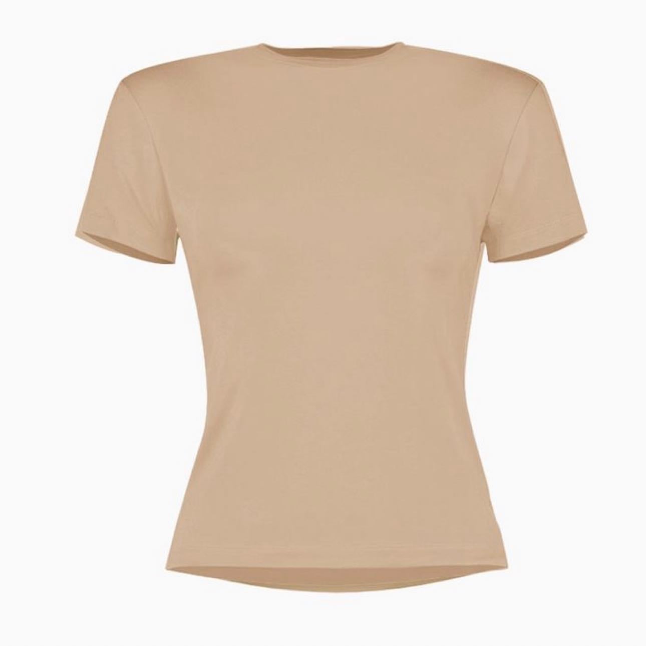 Polo manga corta beige