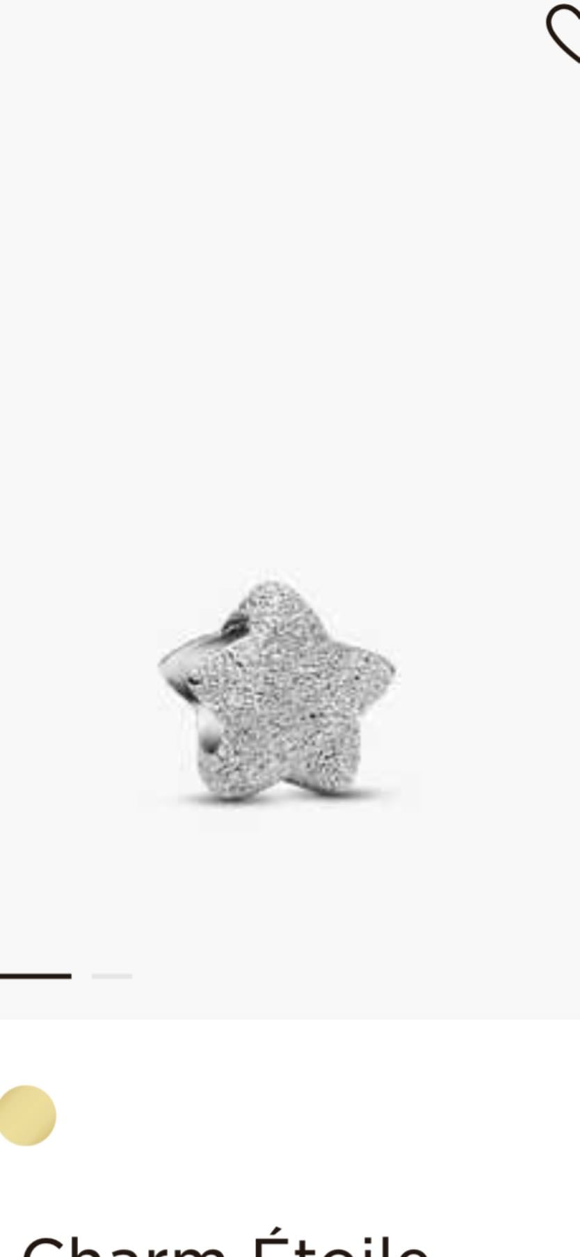 Mini charm étoile texturé