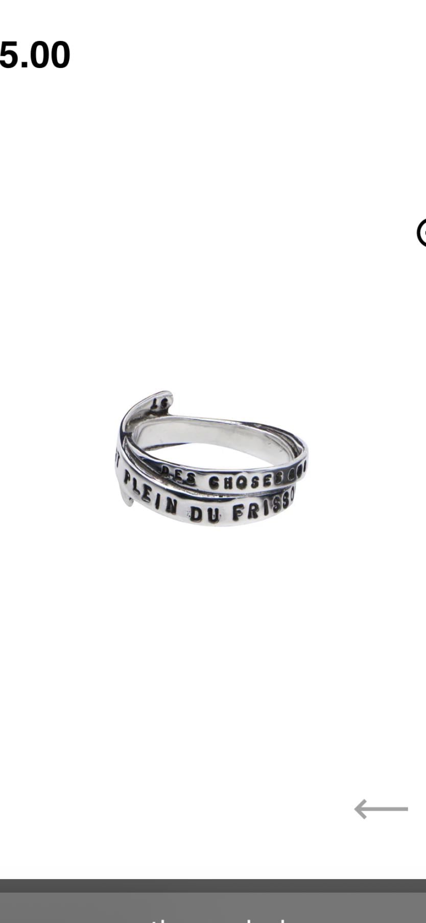 BAGUE "FRISSON" BAUDELAIRE
