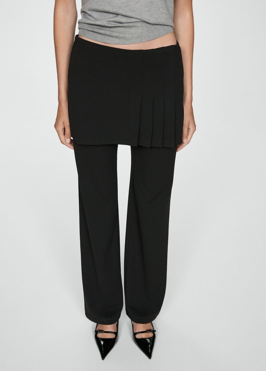 Falda pantalón tablas - Mujer | MANGO México