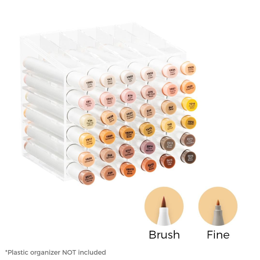 OHUHU HONOLULU B - 36 Skin Tone Colors Dual Tips Portrait Alcohol Art Markers (New Version) - 36,95€