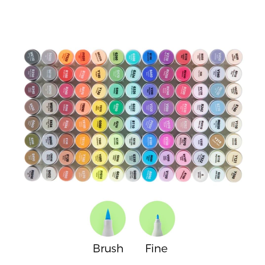 OHUHU HONOLULU B - 104 Colors Dual Tips Alcohol Art Markers - 72,95€