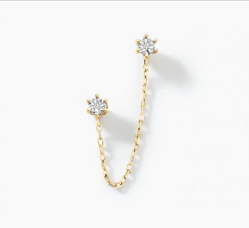 HISTOIRE D’OR - Bijou D'oreille Unitaire Godric Or Jaune Diamant (unité) - 149,00€