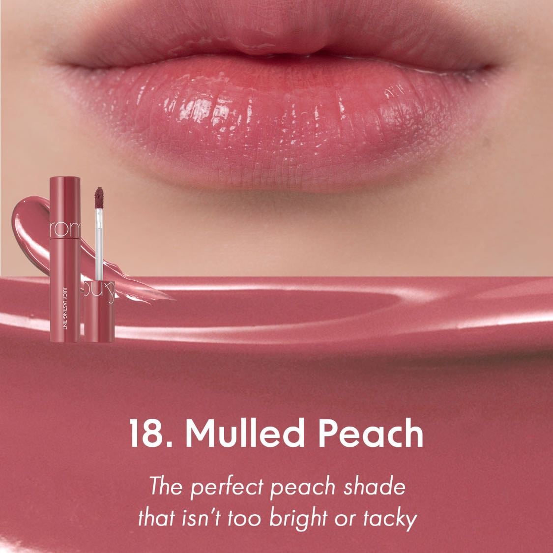 romand - juicy lasting tint - 18 mulled peach - $159 MXN