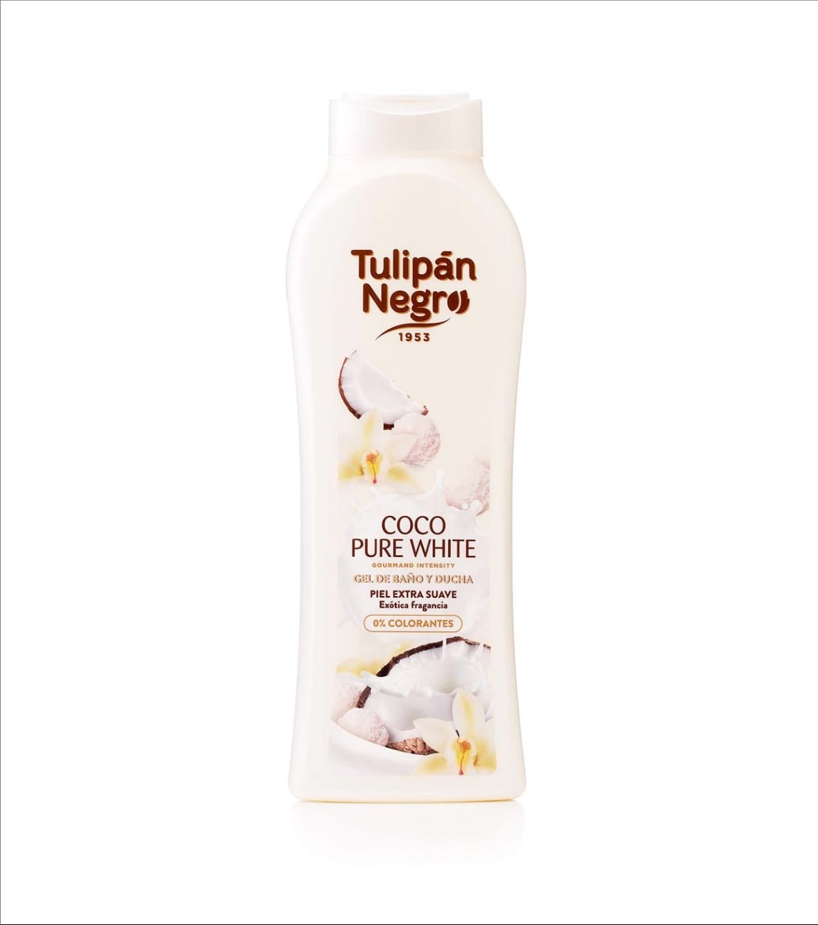 Gel Ducha Coco Pure White - Tulip谩n Negro