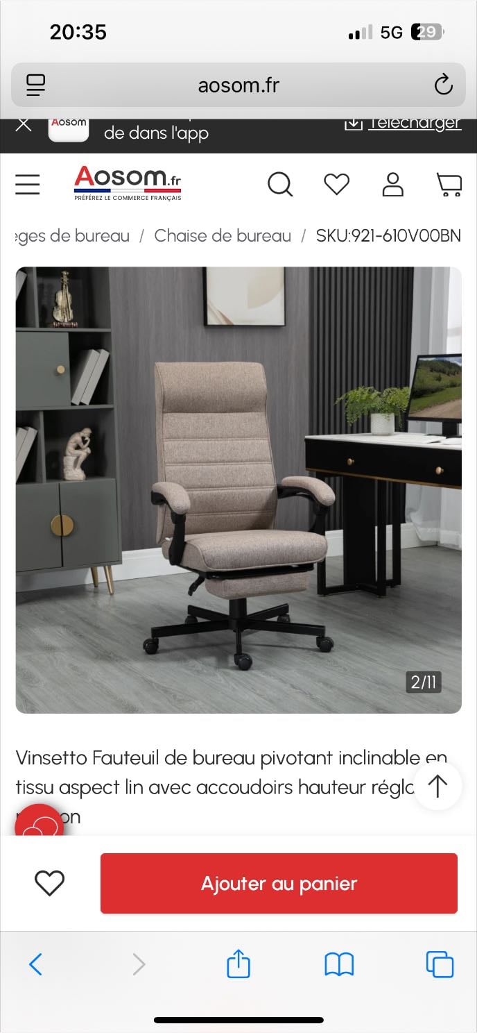 Chaise de bureau - 119€