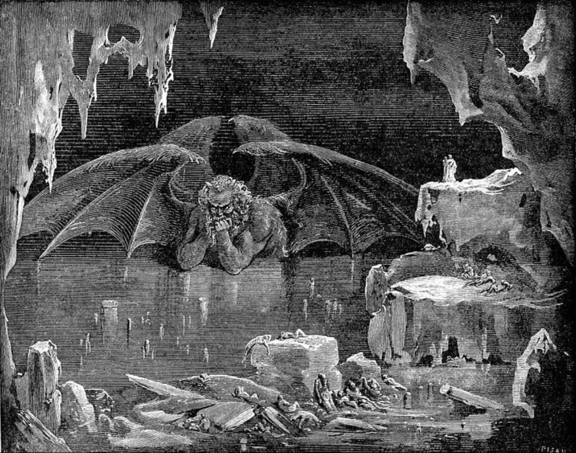Dante's Inferno - The Inferno describes the journey of a fictionalised version of Dante himself through Hell, guided by the ancient Roman poet Virgil.