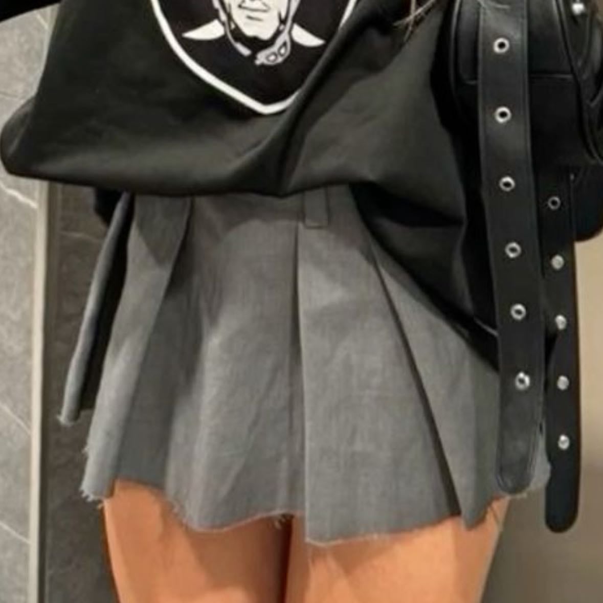 Grey skirt - Pollera tableada gris