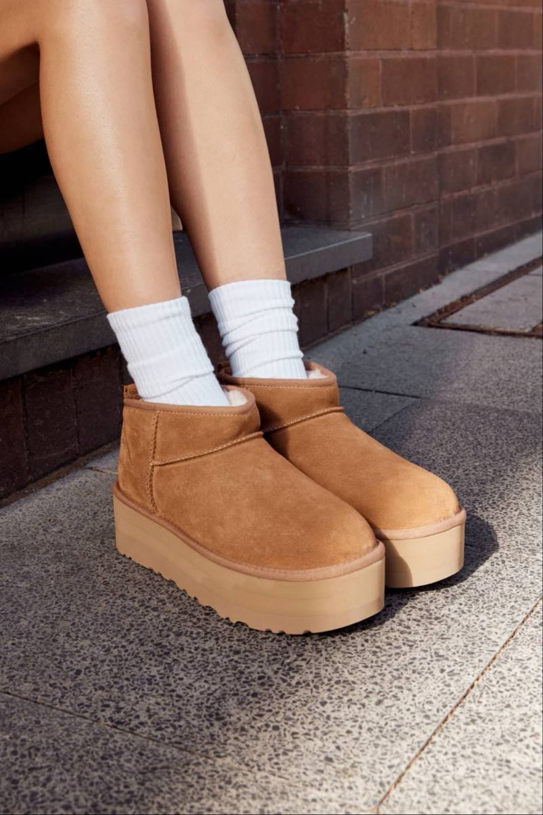 UGGS Classic Ultra Mini Platform - Chestnut - $130 USD