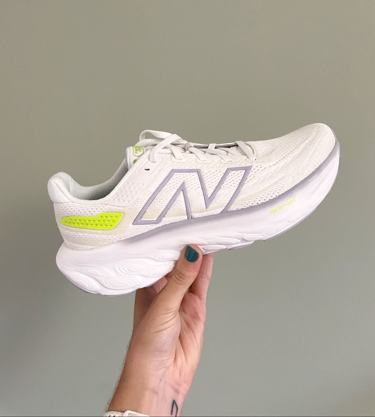 New Balance Fresh Foam X 1080v13 - White/Silver Metallic - $142 USD
