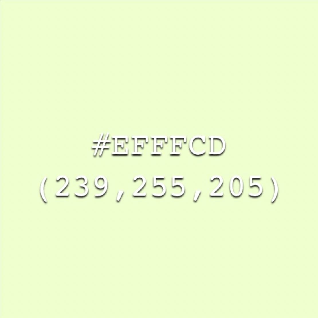 Lime Fizz - #EFFFCD