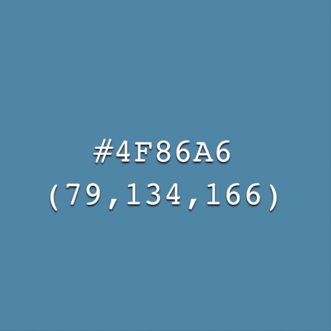 Air Force Blue - #4F86A6