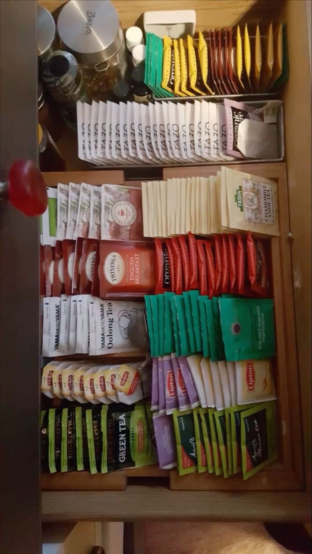 set of tea bags