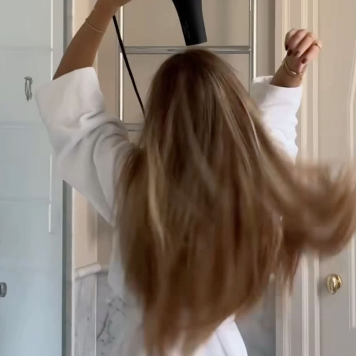 2. Blow dry and oil my hair - Can’t go to sleep with wet hair. I also use a hair oil to hydrate it
