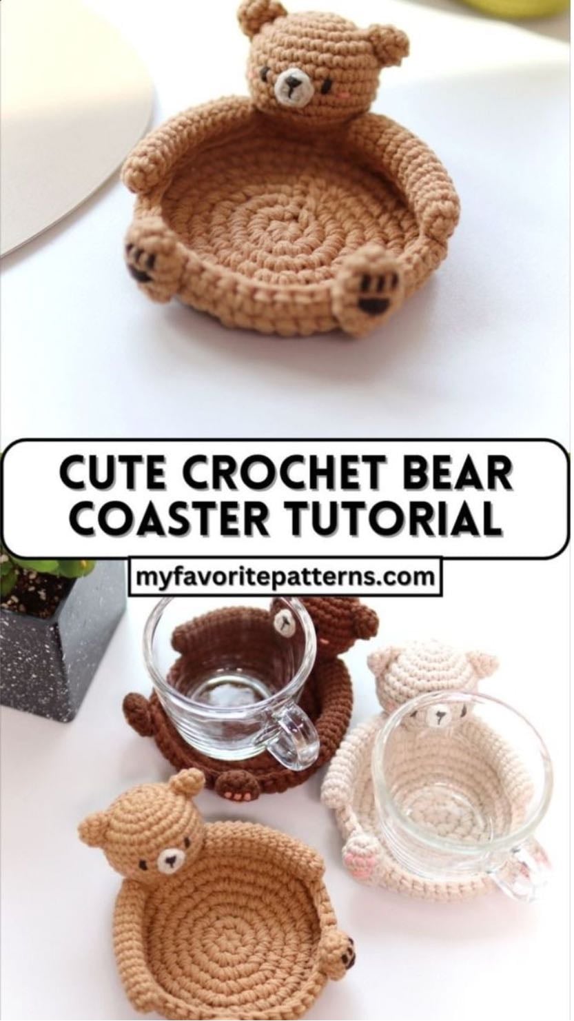 Cute bear coaster