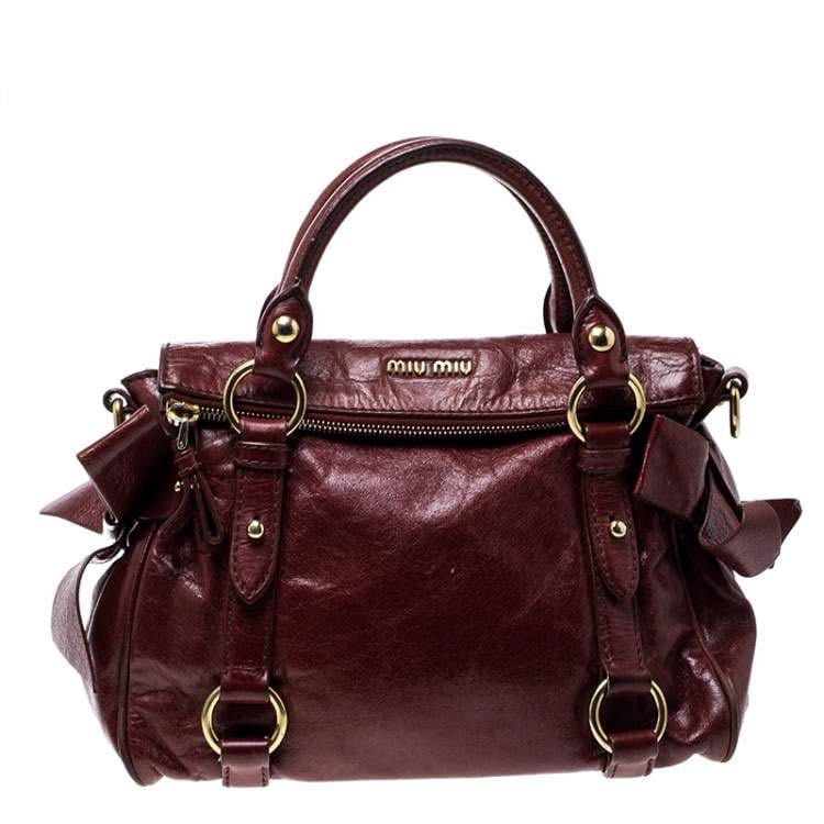 miu miu red vitello bag