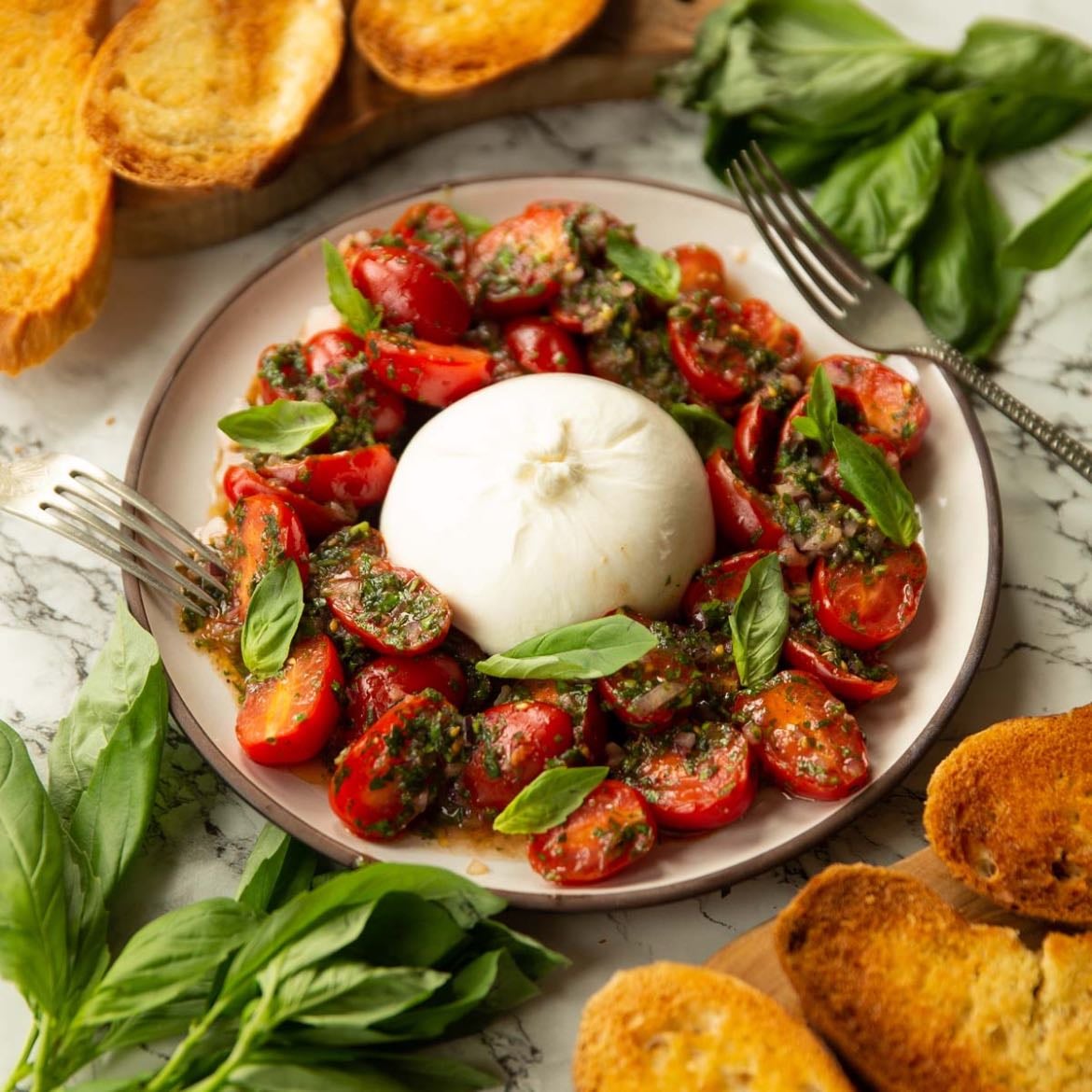 Tomate con burrata