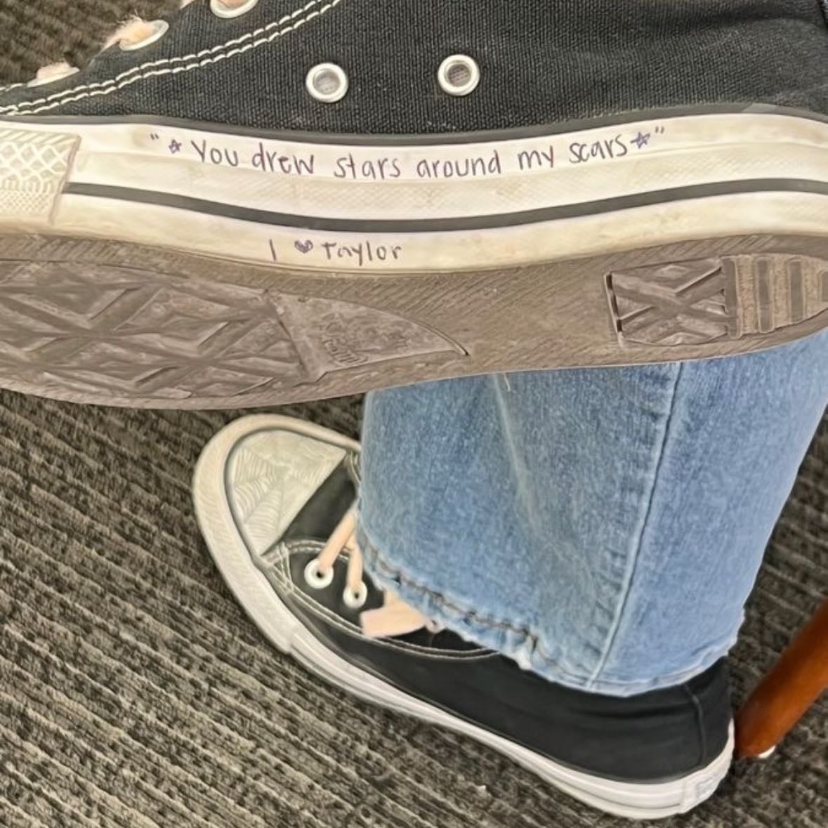 Converse - I MISS the era where everyone used to customise them like using ribbons as shoe laces and embroidered them