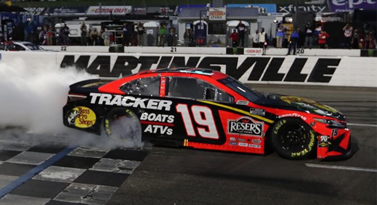Martinsville - Early rain, moved to Monday. Blaney sweeps first two stages. Hamlin strong in final but Truex has better long run car. Lots of wrecks. Good passing