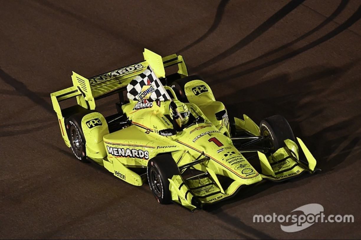 Phoenix - Simon won by 9 seconds over Power. Big early crash, then later RHR and Newgarden made contact. All Andretti out again. Hildebrand 3rd with broken wrist