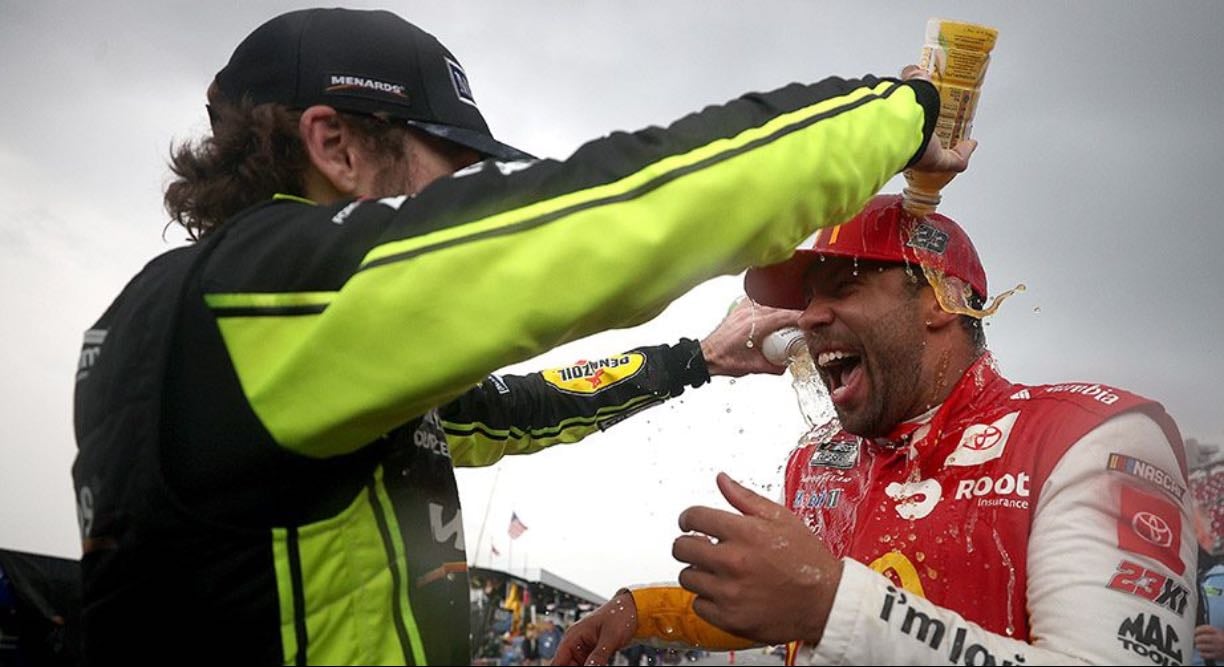 Talladega 2 - It should be a one with it being rain-shortened, but the action was good as drivers knew rain was coming. Wreck brings out yellow and it doesn't resume