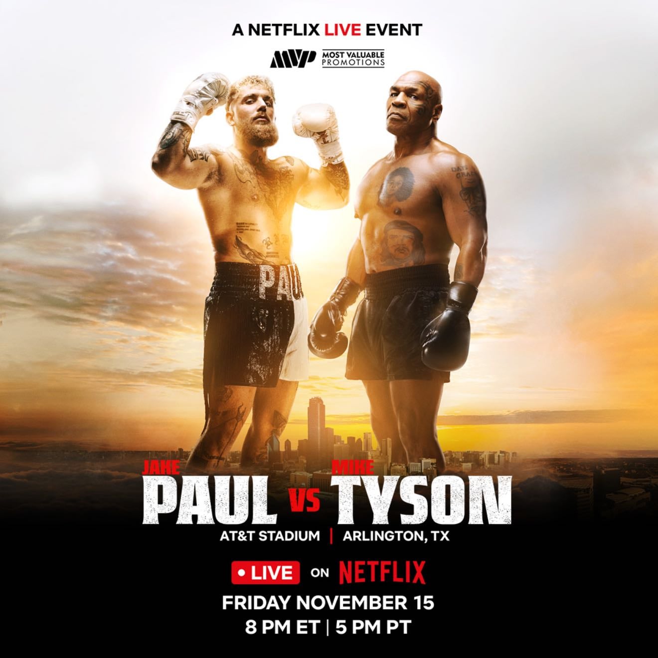 Paul vs. Tyson - Nov. 15, 2024
Huge Netflix event but crazy anyone would think 58 year old Tyson would win. Eight round fight. Watched some of it despite it being late and it having streaming issues
