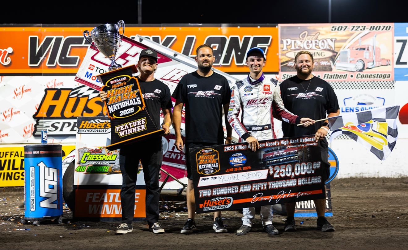 Huset’s High Bank Nationals - June 21, 2025
Kofoid and Balog finish 1-2 just like they started. Track didn't seem to be in best condition to pass. Balog does get close but late caution ruins it. $250K