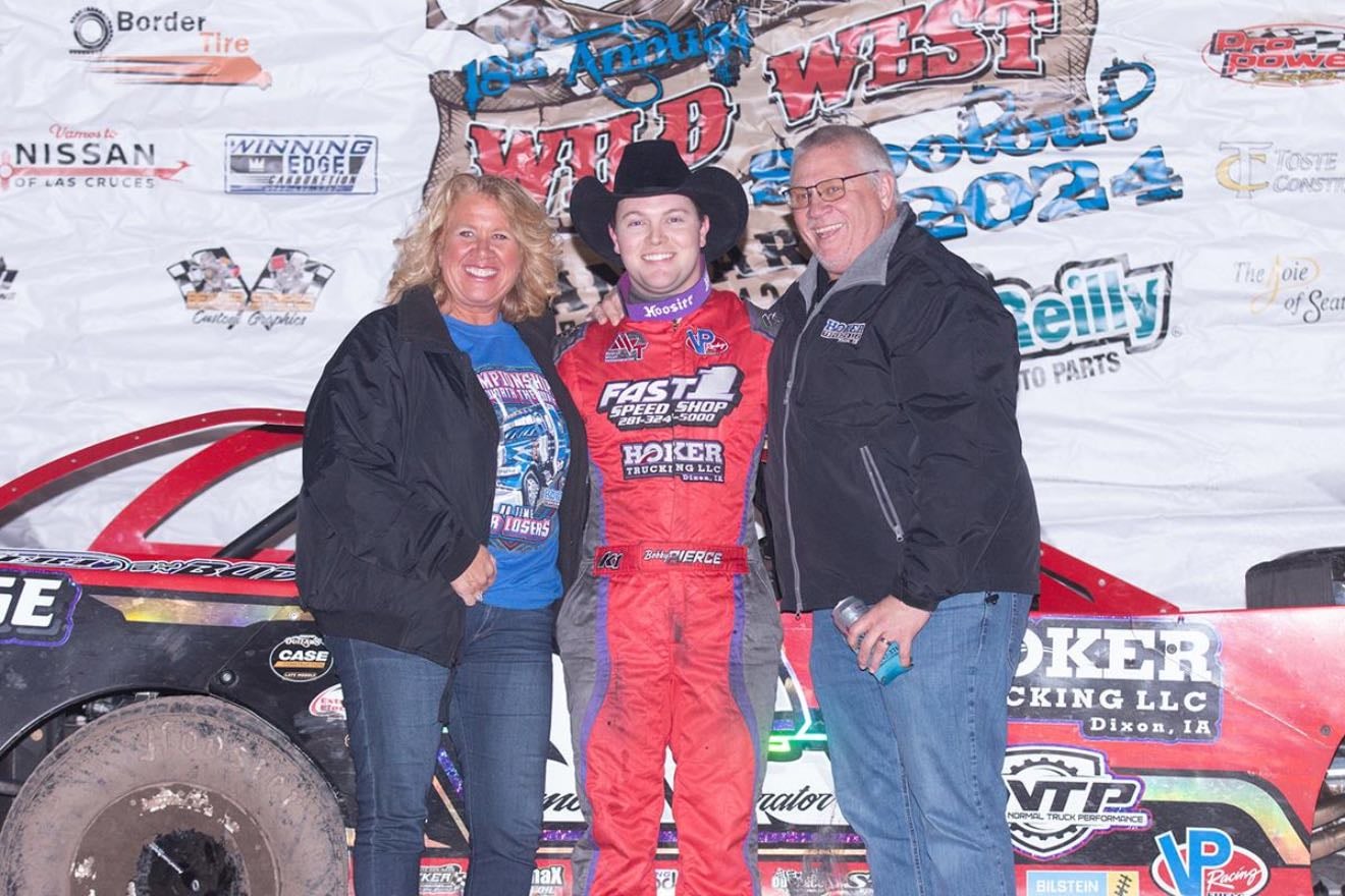 Wild West Shootout Round 4 - January 12, 2024
All Bobby Pierce. He took the lead very early and held it the whole way. Larson charged from the back to finish around P5
