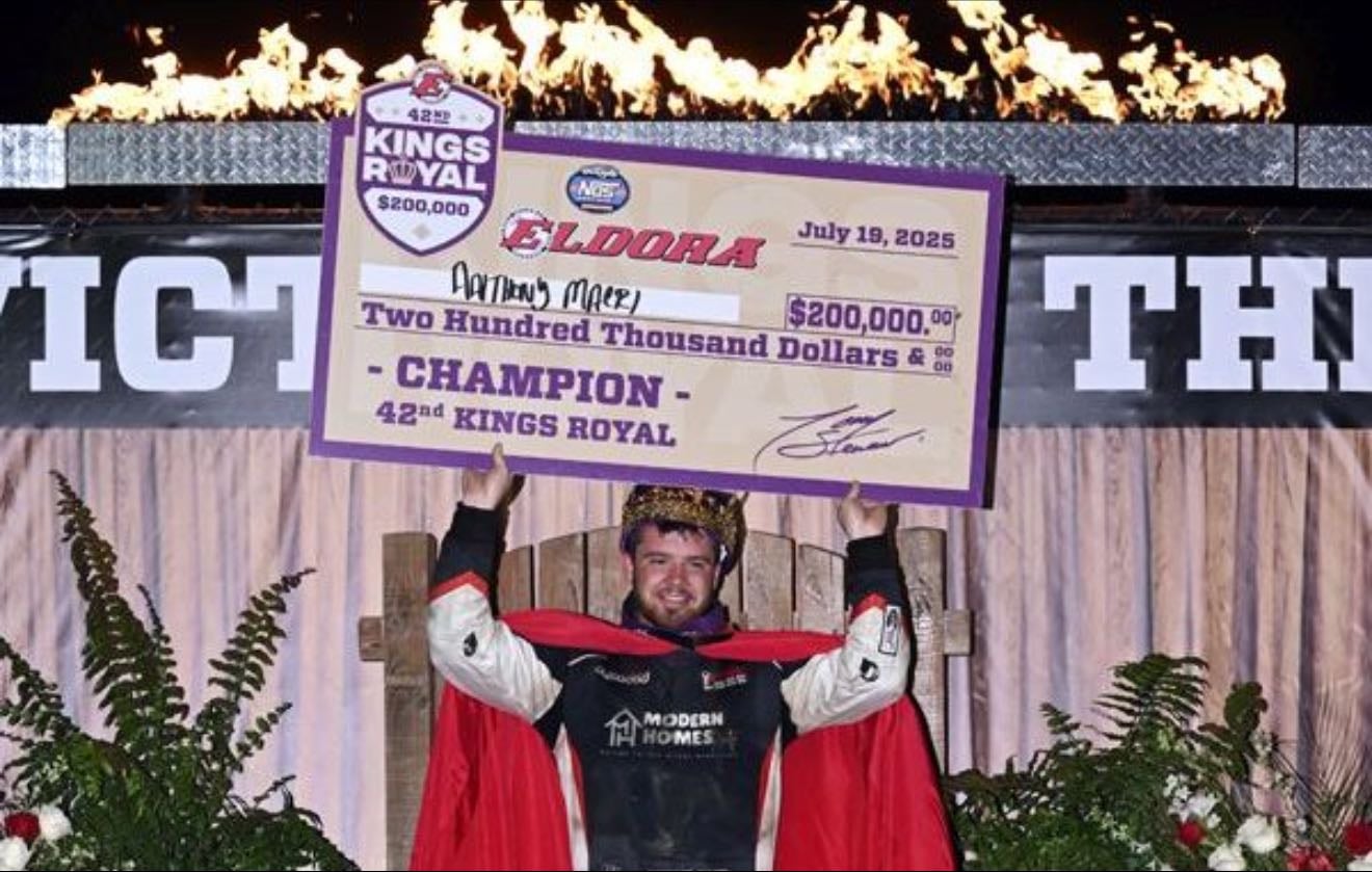 Kings Royal - July 19, 2025
Macri leads flag to flag to win $200,000. Not much happened really to make it an exciting watch. Rico closed a little but not enough. Larson 3rd