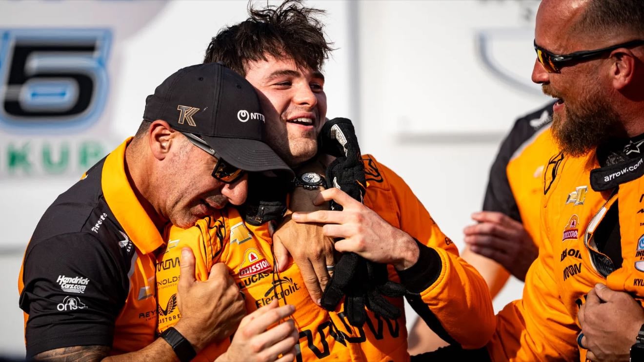 Iowa 1 - 100th start for Pato and Chevy's first win of year. Newgarden led over 200 laps but Pato had better pit stop late. Closest Iowa finish since 2007