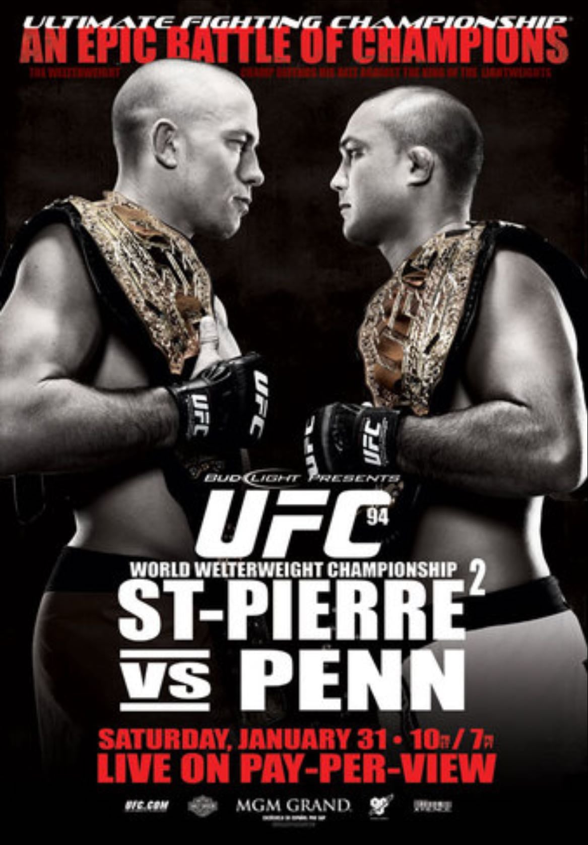 UFC 94: St-Pierre vs. Penn 2 - GSP-Penn 2
Machida-Silva
Jones-Bonnar
Parisyan-Kim
Guida-Diaz