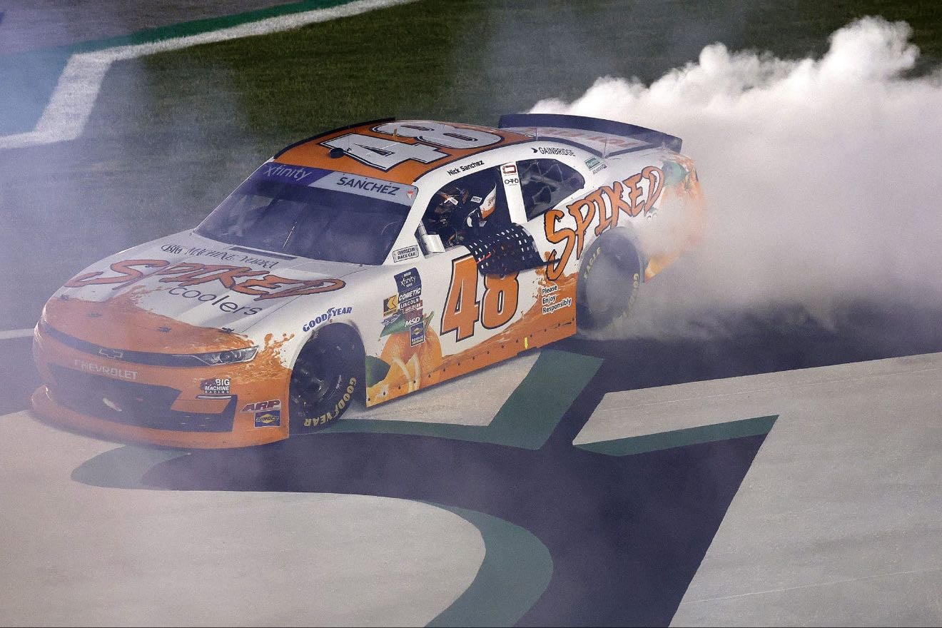 Atlanta 2 - Nick's first Xfinity win. He held off fellow rookie Kvapil in final laps as Carson failed to get good run to catch him. Lots of top contenders out in big wreck