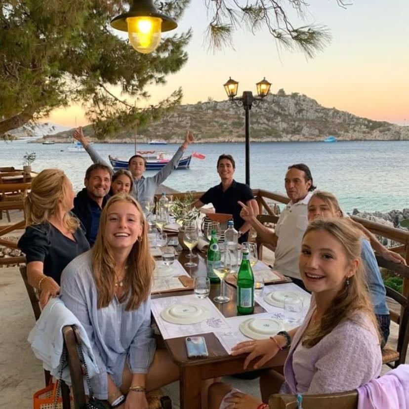 happy and rich family.