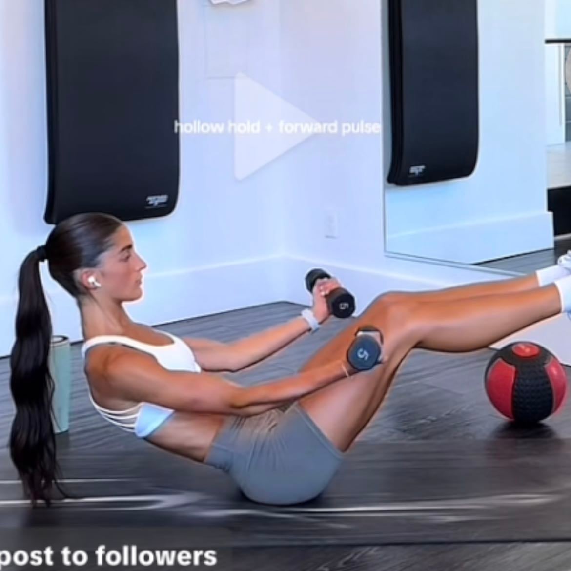 2.5 hold + arm pulses - 3 veces, 40s