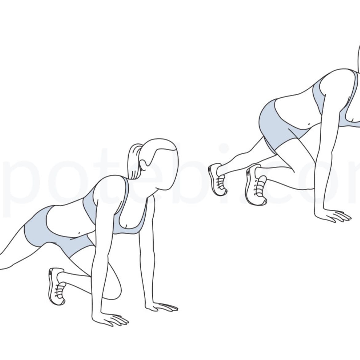 2.4 mountain climbers - 3 veces, 40s