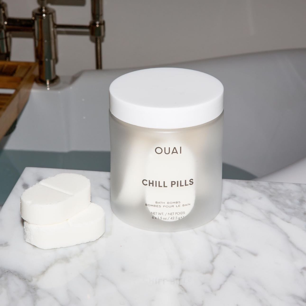 Ouai chill pills bath bombs