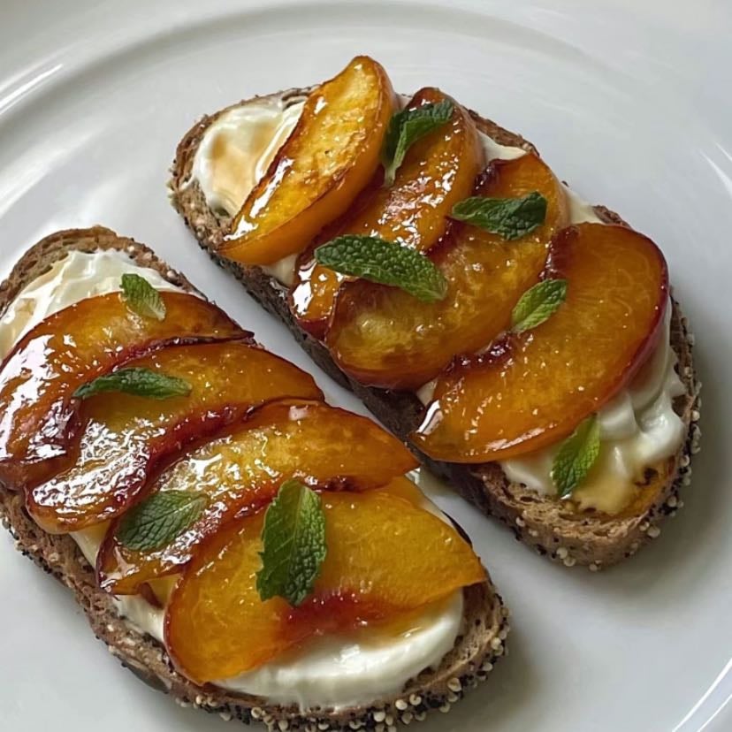 Peach toast