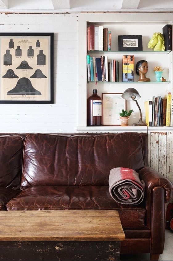 Old brown couch