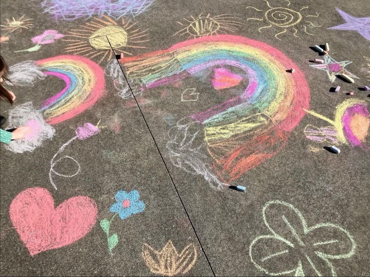 Chalk drawings