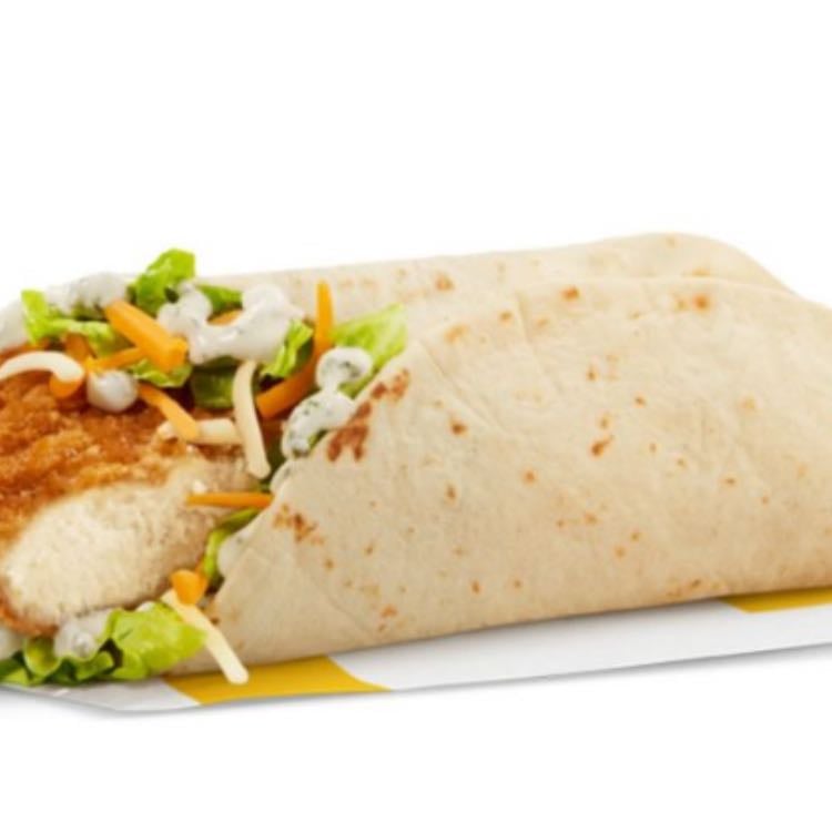 Crispy chicken ranch snack wrap